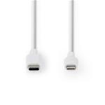 Nedis CCGW39650WT20 Apple Lightning Cable | Apple Lightning 8-Pin Male - USB-CT | 2.0 m | White