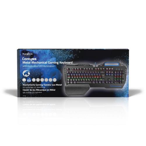 Nedis GKBD400BKND Mechanical Gaming Keyboard | RGB Illumination | Nordic | Metal Design