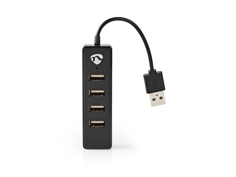Nedis UHUBU2420BK USB-Hub | 4-Poorts | USB 2.0 | Zwart