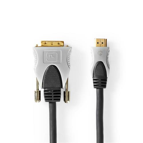 Nedis CCGC34800AT25 HDMIT - DVI Cable | HDMIT Connector - DVI-D 18+1-Pin Male | 2.50 m | Black