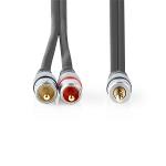 Nedis CAGC22200AT25 Stereo Audio Cable | 3.5 mm Male - 2x RCA Male | 2.50 m | Anthracite