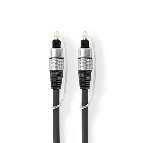 Nedis CAGC25000AT15 Optical Audio Cable | TosLink Male - TosLink Male | 1.50 m | Anthracite