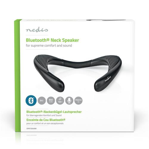 Nedis SPBT5000BK Bluetooth® Neck Speaker | 2x 4.5 W | Bluetooth® 5.0 | Up to 10 Hours Playtime | Black