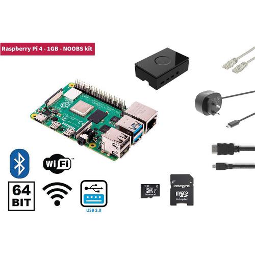 Raspberry Pi RP4KIT1GB Raspberry Pi 4 1 GB Starter Kit + NOOBS Software Tool