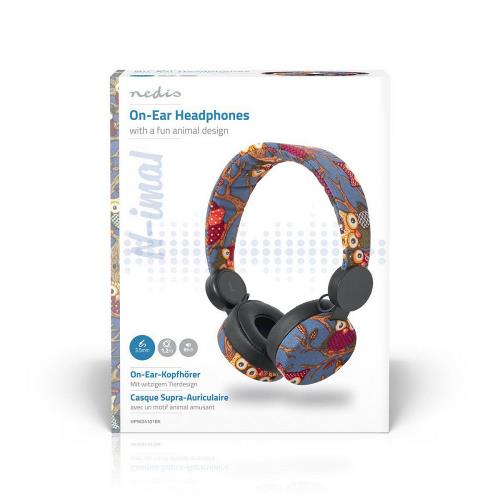 Nedis HPWD4101BK Bedrade Koptelefoon | 1,2 m Ronde Kabel | On-Ear | Uil | Zwart