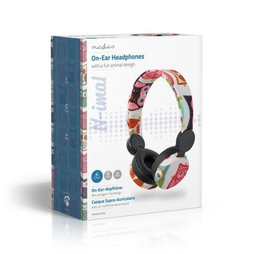 Nedis HPWD4102BK Bedrade Koptelefoon | 1,2 m Ronde Kabel | On-Ear | Uil | Zwart