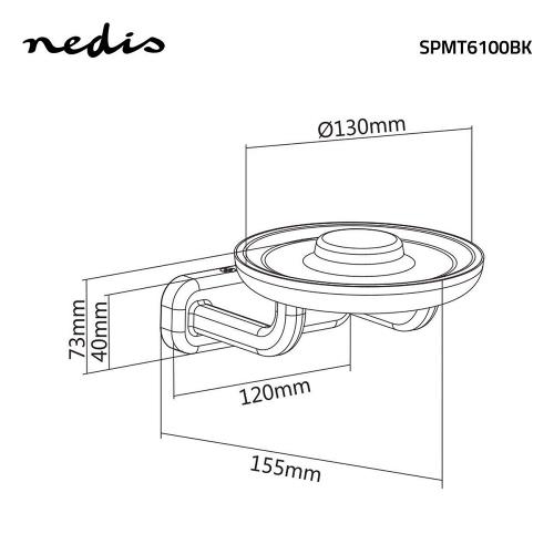Nedis SPMT6100BK Speaker Wall Mount | Apple HomePod | Max. 3 kg | Vast