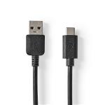 Nedis CCGW61600BK20 USB 3.1 Cable | USB-CT Male - A Male | 2.0 m | Black