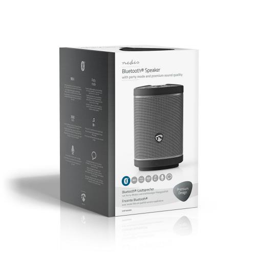 Nedis SPBT6000BK Bluetooth®-Speaker | 90 W | Party Mode tot wel 100 speakers | Voice Control | Zwart / Gun Metal Grey