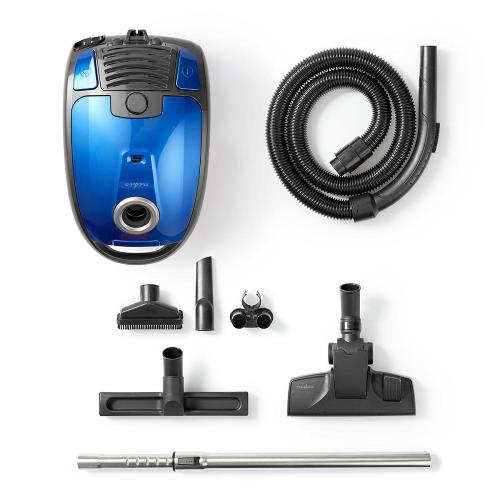 Nedis VCBG550BU Vacuum Cleaner | With Bag | 700 W | Parquet Brush | 3.5 L Dust Capacity | Blue