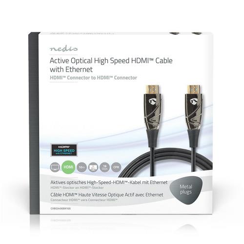 Nedis CVBG3400BK100 High Speed HDMIT-Kabel met Ethernet | AOC | HDMIT-Connector - HDMIT-Connector | 10,0 m | Zwart