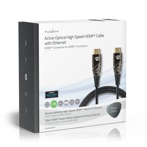 Nedis CVBG3400BK200 High Speed HDMIT-Kabel met Ethernet | AOC | HDMIT-Connector - HDMIT-Connector | 20,0 m | Zwart