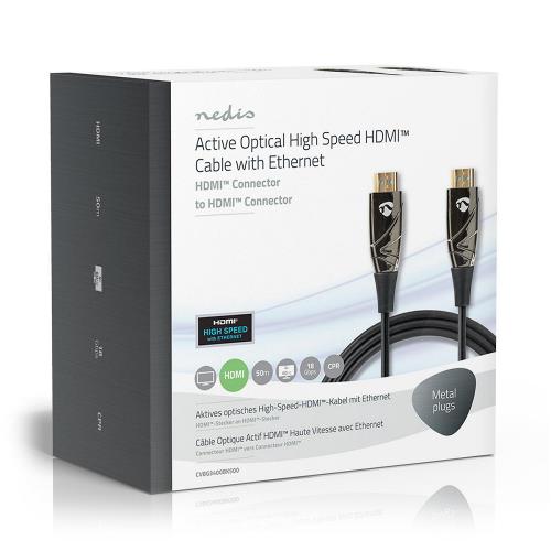 Nedis CVBG3400BK500 High Speed HDMIT-Kabel met Ethernet | AOC | HDMIT-Connector - HDMIT-Connector | 50,0 m | Zwart