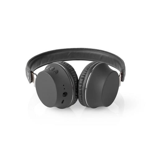 Nedis FSHP150AT Bluetooth®-Koptelefoon met Geweven Stof Bekleed | On-Ear |18 Uur Afspeeltijd | Antraciet / Zwart
