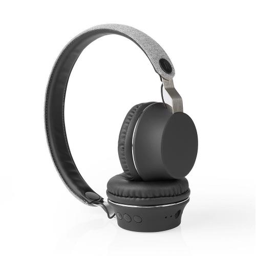 Nedis FSHP150GY Bluetooth®-Koptelefoon met Geweven Stof Bekleed | On-Ear |18 Uur Afspeeltijd | Antraciet / Zwart