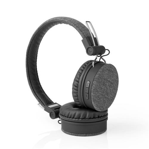 Nedis FSHP250AT Bluetooth®-Koptelefoon met Geweven Stof Bekleed | On-Ear |18 Uur Afspeeltijd | Antraciet / Zwart