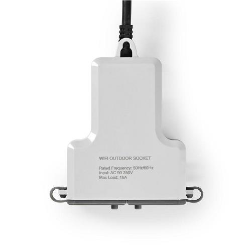 Nedis WIFIPO20FWT Wi-Fi Smart Stekkerdoos voor Buiten | 2x Schuko Type-F | Weersbestendig | IP55 | 16 A