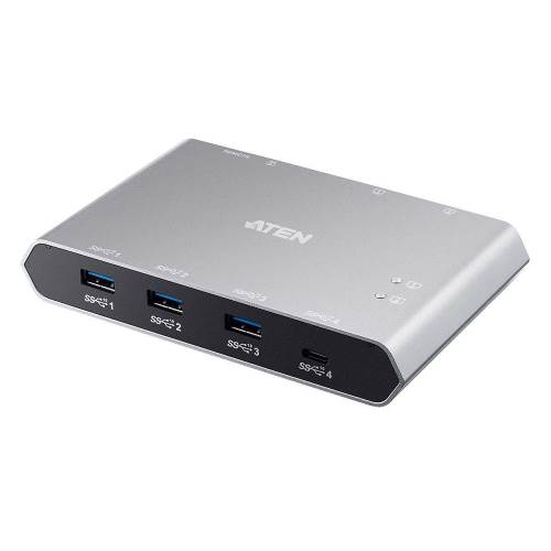 Aten US3342-AT 4 Poorten Hub USB-Desktop Aluminium/Zwart