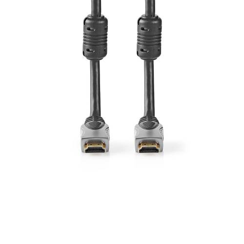 Nedis CVGC34000AT075 High Speed HDMIT-Kabel met Ethernet | HDMIT-Connector - HDMIT-Connector | 0,75 m | Antraciet