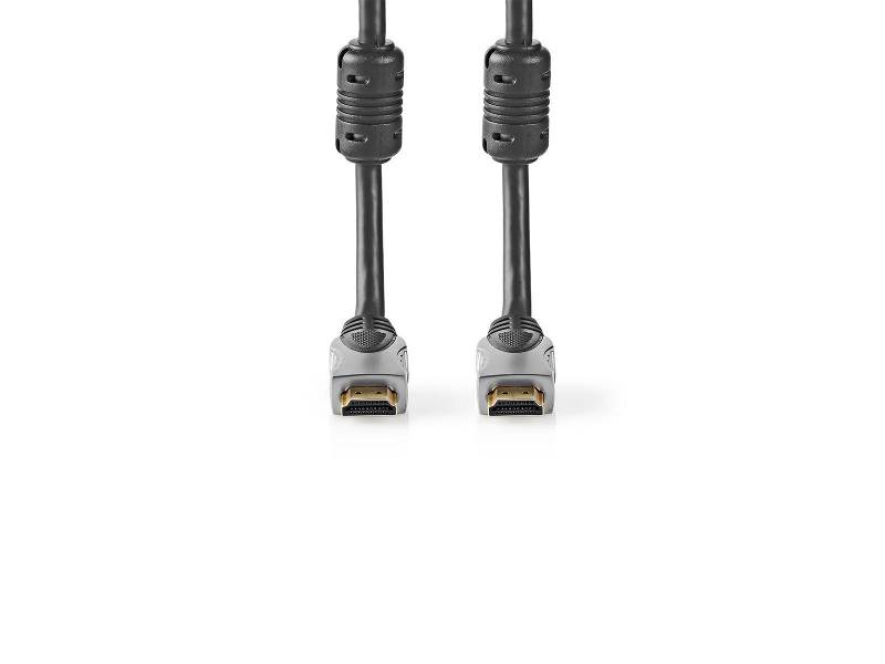 Nedis CVGC34000AT075 High Speed HDMIT-Kabel met Ethernet | HDMIT-Connector - HDMIT-Connector | 0,75 m | Antraciet