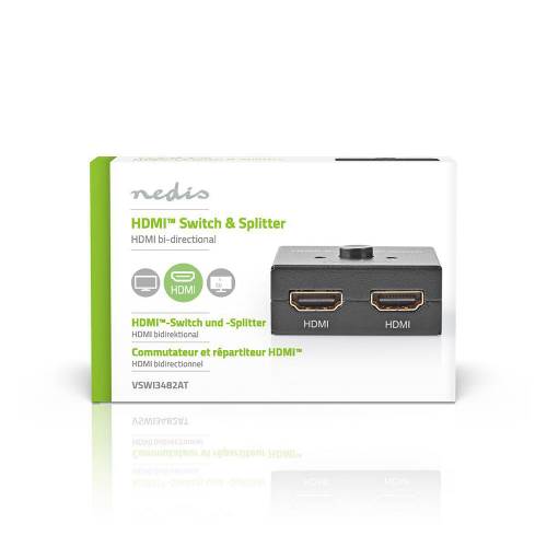 Nedis VSWI3482AT HDMIT-Splitter/Switch in Eén | 2x HDMIT-Uitgang - 1x HDMIT-Ingang | 2x HDMIT-Ingang - 1x HDMIT-Uitga...