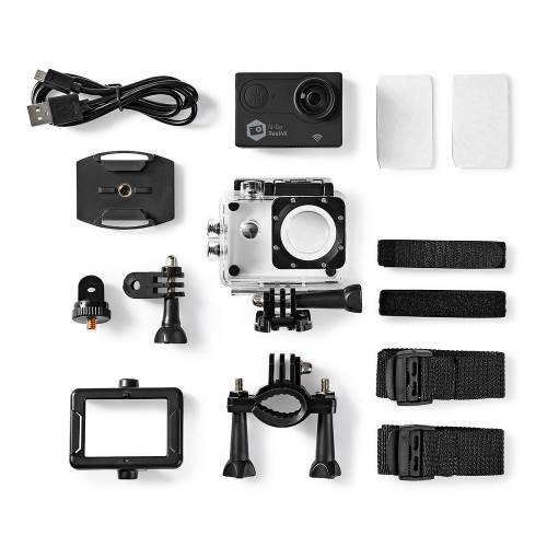 Nedis ACAM61BK Action Cam | Real 4K Ultra HD | Wi-Fi | Waterproof Case