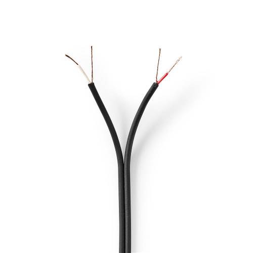 Nedis CAGW2200BK1000 Stereo Audio Cable | 2x 0,12 mm2 | 100 m | Folieverpakking | Zwart