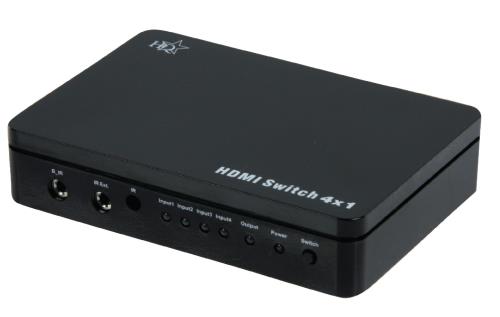 HQ HQSSH100 Hoge kwaliteit 4-poorts HDMI schakelaar met 3D ondersteuning