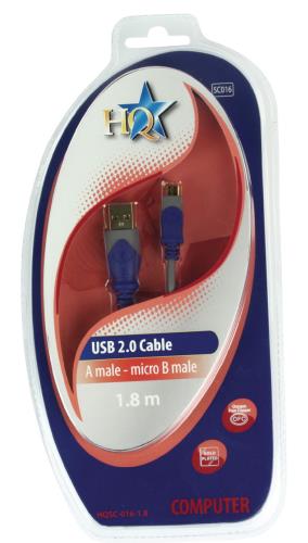 HQ HQSC-016-1.8 Standaard USB 2.0 kabel 1,80 m