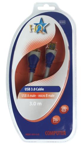 HQ HQSC-033-3.0 Standaard USB 3.0 kabel 3,00 m