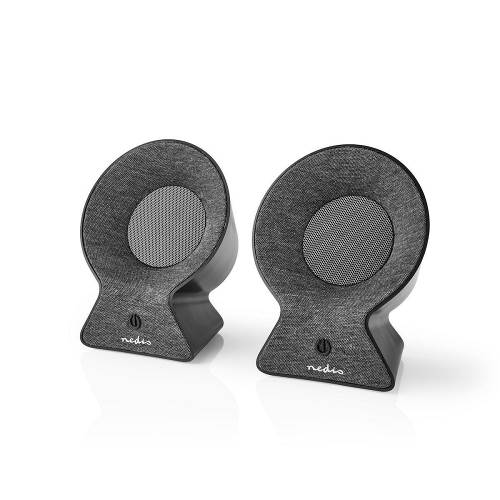 Nedis FSBS120AT Bluetooth®-Speaker met Geweven Stof Bekleed | 2x 15 W | Tot 4 Uur Speeltijd | True Wireless Stereo (T...