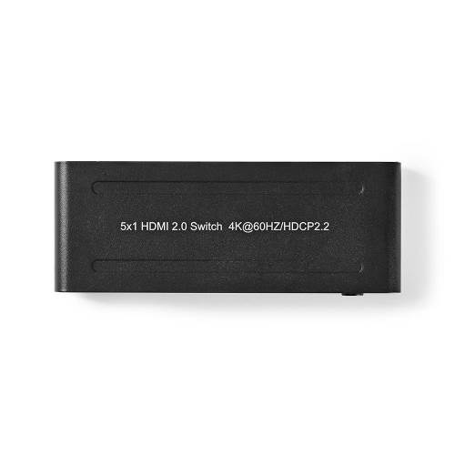 Nedis VSWI3475AT HDMIT Switch | 5-Poorts - 5x HDMIT-Ingang | 1x HDMIT-Uitgang | 4K2K@60FPS / HDCP2.2