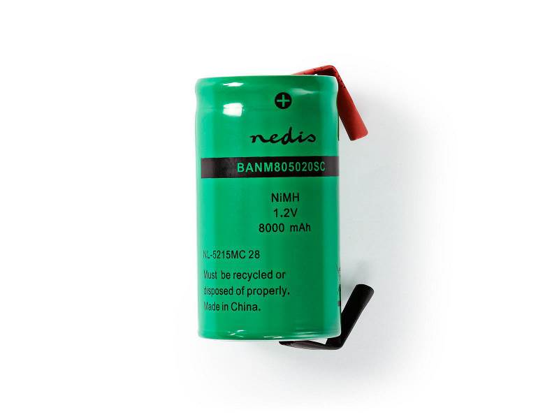 Nedis BANM805020SC Nikkel-Metaalhydride-Accu | 1,2 V | 8000 mAh | Soldeerlip