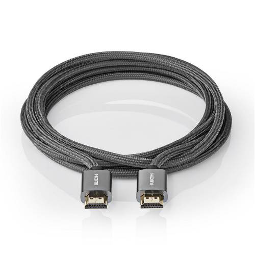 Nedis CVTB34000GY20 High Speed HDMI-kabel met Ethernet | HDMIT-connector - HDMIT-Connector | Gun Metal Grey | Gevloch...