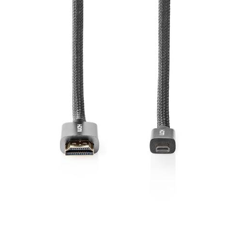 Nedis CVTB34700GY20 High Speed HDMI-kabel met Ethernet | HDMIT-Connector - HDMIT-Microconnector | Gun Metal Grey | Ge...