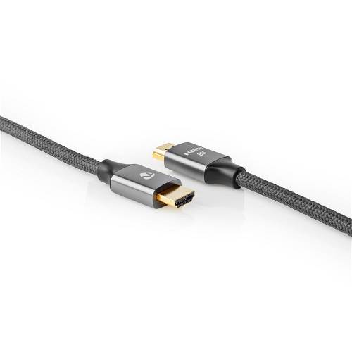 Nedis CVTB35000GY20 Ultra High Speed HDMIT-Kabel | HDMIT-Connector - HDMIT-Connector | Gun Metal Grey | Gevlochten Ka...