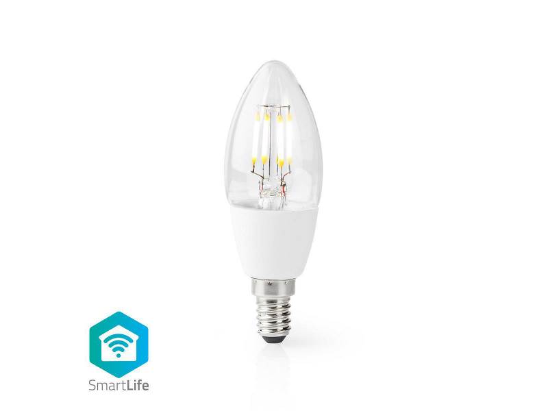 Nedis WIFILF10WTC37 Wi-Fi Smart LED-Lamp | E14 | C37 | 5 W | 400 lm | Wit