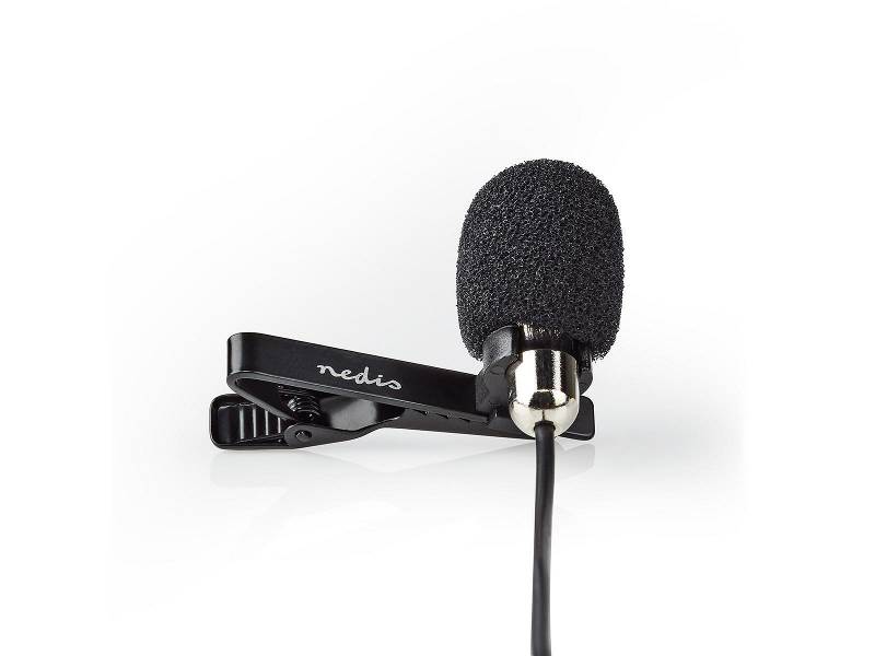 Nedis MICCJ105BK Bedrade Microfoon | Clip-On | Lavalier | 3,5 mm | Metaal
