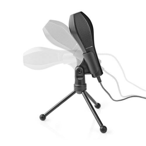 Nedis MICTU100BK Bedrade Microfoon | Dubbele Condensator | Met Standaard | USB