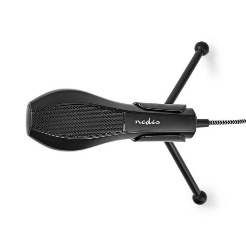 Nedis MICTU100BK Bedrade Microfoon | Dubbele Condensator | Met Standaard | USB