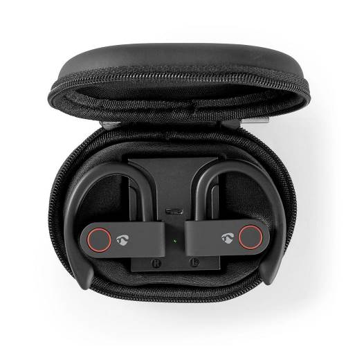 Nedis HPBT8051BK Volledig draadloze Bluetooth®-sport oordopjes | 8 uur afspeeltijd | Oorhaakjes | Spraakbediening | C...