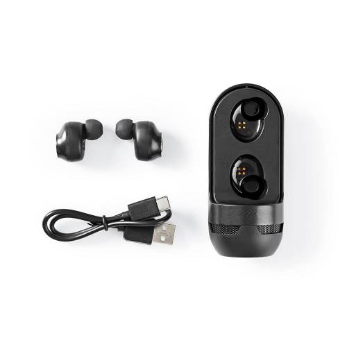 Nedis HPBT6050BK Volledig draadloze Bluetooth®-oordopjes | 4 uur afspeeltijd | Spraakbediening | Aanraakbediening | S...