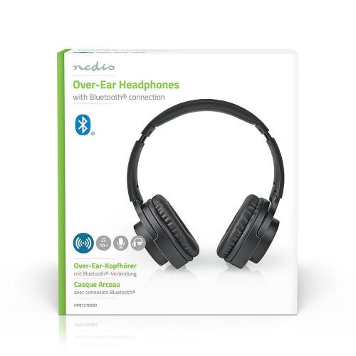 Nedis HPBT2102BK Draadloze koptelefoon | Bluetooth® | Op het oor | Opvouwbaar | Zwart
