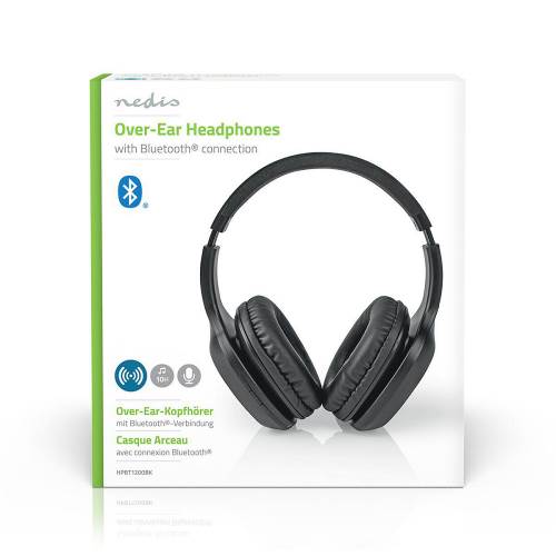 Nedis HPBT1200BK Draadloze Koptelefoon | Bluetooth® | Over-Ear | Zwart