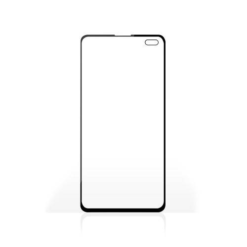 Nedis SFGP10004TP Screenprotector van Glas voor Samsung Galaxy S10 Plus | Full Cover | 3D Curved | Transparant / Zwart