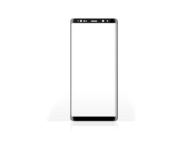 Nedis SFGP10010TP Screenprotector van Glas voor Samsung Galaxy Note 9 | Full Cover | 3D Curved | Transparant / Zwart
