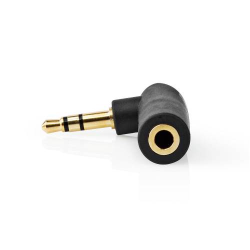 Nedis CABW22975AT Stereo-Audioadapter | 3,5 mm Male - 3,5 mm Female | 90° Gehoekt | 3-Polig | Antraciet