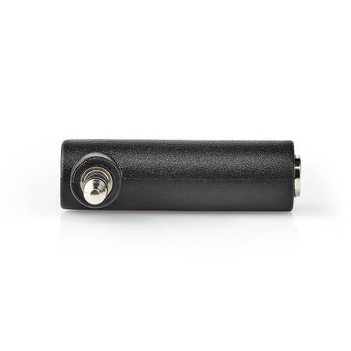 Nedis CAGB22975BK Stereo-Audioadapter | 3,5 mm Male - 3,5 mm Female | 90° Gehoekt | 3-Polig | Zwart