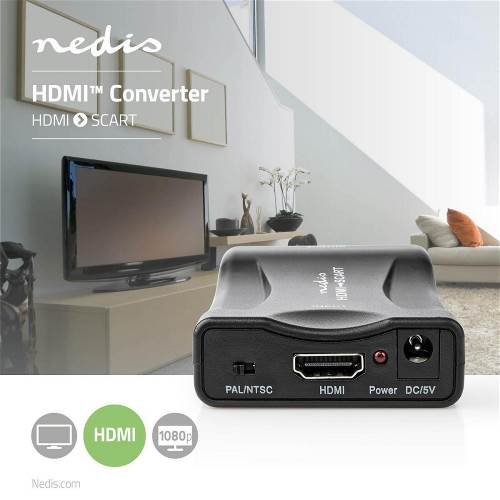 Nedis VCON3460BK HDMIT-naar-SCART-Converter | 1-Wegs | 1080p