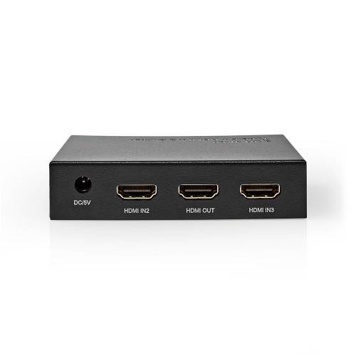 Nedis VSWI34721AT HDMIT-Switch | 3-Poorts - 2x HDMIT + 1 x USB-C-Ingang | 1x HDMIT-Uitgang | 4K2K bij 60FPS/HDCP2.2